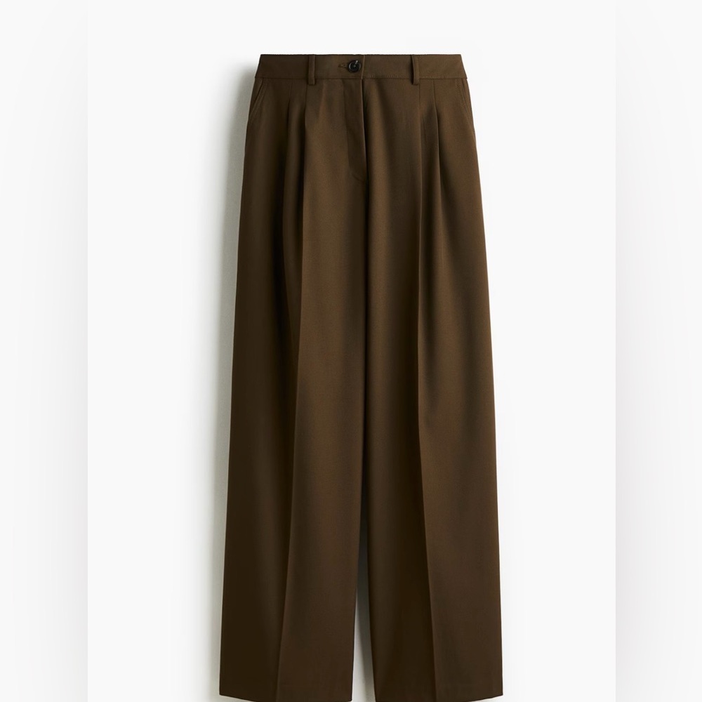 Brown Wide-Leg Trousers